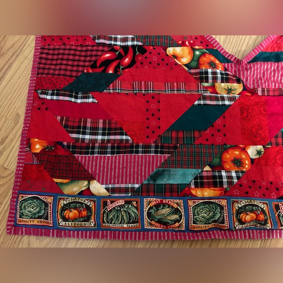 Colorful Patchwork treeskirt quilted